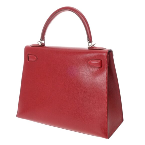 HERMES Kelly 28 Outer stitch 2WAY Rouge vif hand bag - Picture 2 of 10